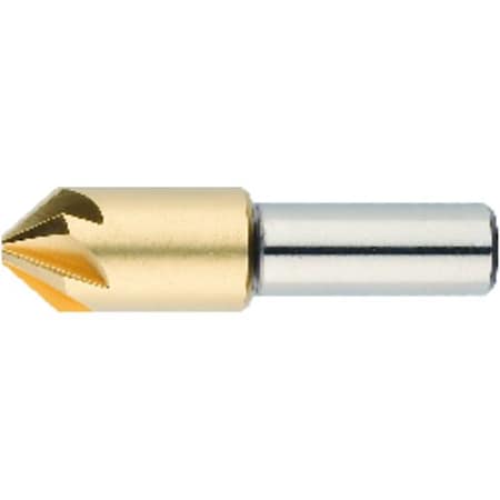 Countersink, Chatterless, Series 1755, 38 Body Dia, 2 Overall Length, 14 Shank Dia, 6 Flutes,